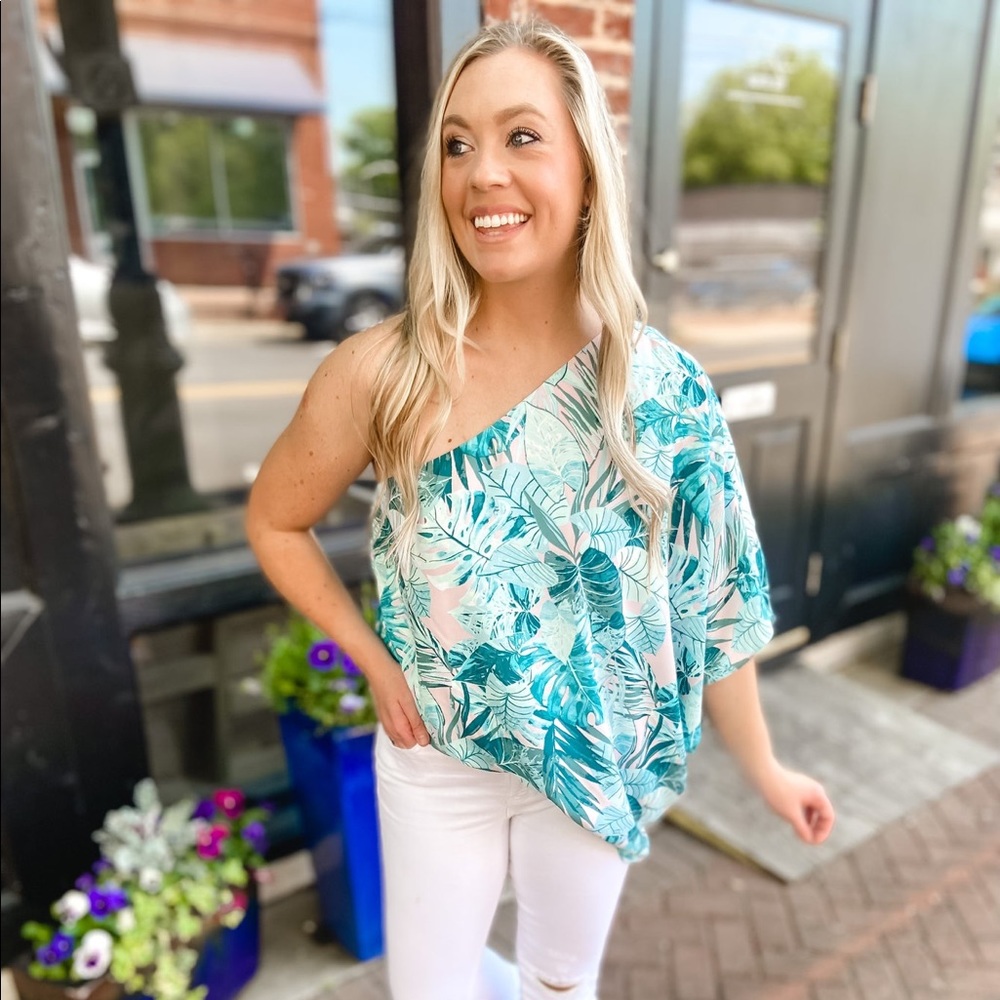 Tropical One Shoulder Top